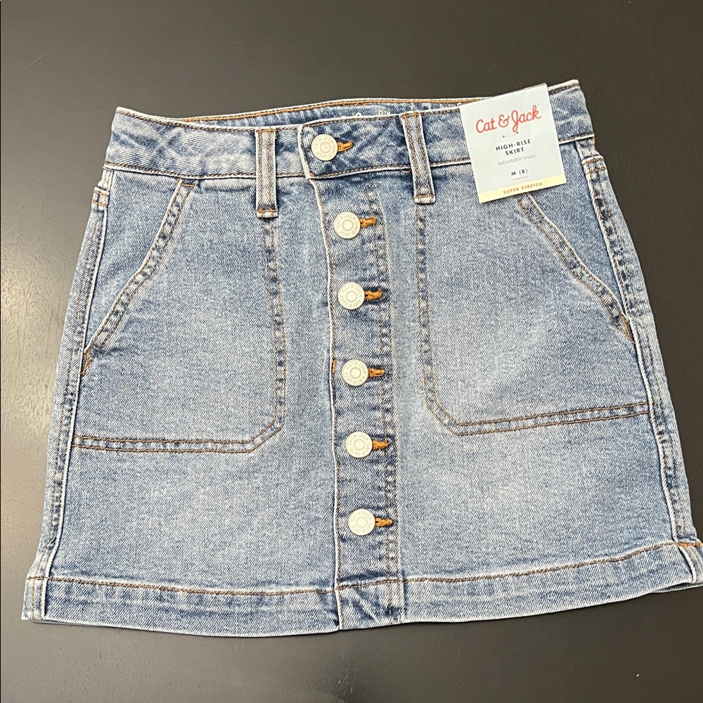 Cat & Jack Light Blue Button-Front Skirt
